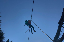 Spektakuläre Übung: Eingeschlossene Gäste wurden aus Schöckl-Seilbahn „gerettet“