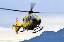 Rettungshubschrauber nach Forstunfall in Klagenfurt im Einsatz