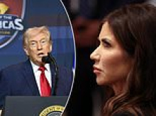 Kristi Noem's face says it all as Trump drags her out in public in ultimate humiliation after she was fired
