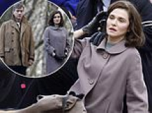 Rachel Weisz pictured with co-star Matthew Macfadyen in first dramatic shots from remake of classic Sixties thriller