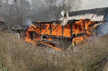 Graz-Puntigam: Hütte in Kleingartenanlage stand in Flammen