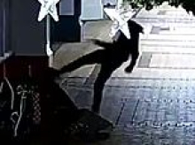 Moment 'coward' soldier kicks homeless woman in the face in unprovoked attack as he is jailed for assault