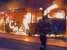 'Six dead as man douses himself in petrol and sets himself alight on bus in Switzerland': More victims are hurt - police 'won't comment' on whether it is terror, local reports say
