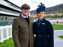 Zara Tindall turns heads in elegant navy skirt suit on day one of Cheltenham Festival with husband Mike