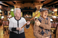 (VIDEO) Baba motkom isterala muža iz kafane!: 