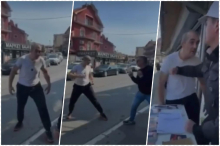 JEZIVE SCENE NA MIRIJEVU, BLOKADER NAPAO AKTIVISTE SNS! Sam priznao da je 10 godina bio na robiji, pogledajte snimak iživljavanja (VIDEO)