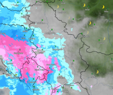 (MAPA) Počeo sneg u Srbiji! Pogledajte prognozu vremena za naredne dane, u ovom delu zemlje očekuje se da padne više od 20 cm