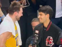 Srečal Luko Dončića, nato navdušil 16 tisoč ljubiteljev tenisa