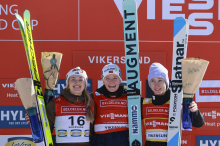 Nika Prevc z napako v finalu zapravila zmago v Vikersundu, Nika Vodan četrta