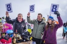 Am Kreischberg: Auch Ex-Sturm-Trainer Jürgen Säumel hatte seinen Spaß beim dritten „Kreischer“