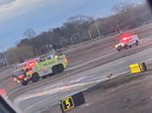 JetBlue flight forced to make emergency landing after striking COYOTE while taking off from Rhode Island airport