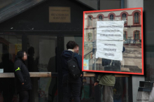 POGLEDAJTE ŠTA PIŠE NA VRATIMA FILOZOFSKOG FAKULTETA! Kako se dogodilo da devojka bude u ZAKLJUČANOJ ZGRADI? Strašna nebriga uprave, ovo je NEČUVENO (FOTO)