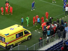 Drama v Osijeku: turškega selektorja odpeljali z rešilcem #video