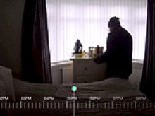 Moment Romanian burglar is captured on baby monitor rifling through bedroom searching for valuables