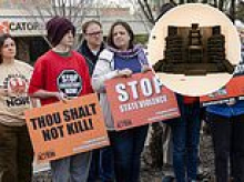 Idaho engineering firm besieged by protesters after agreeing to build FIRING SQUAD chamber to execute death row prisoners