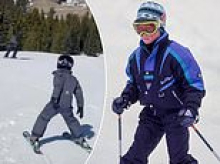 Like father, like son! As Meghan Markle delights fans with 'adorable' clip of Archie skiing, these pictures of a young Prince Harry show the apple doesn't fall far from the tree...
