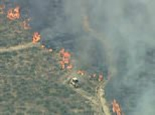 Thousands of Californians evacuated as Santa Ana winds fuel two fast-spreading wildfires