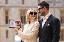 Carey Mulligan und Marcus Mumford haben sich königlich gefreut