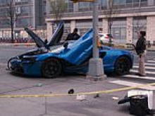 GTA-style heist leaves luxury sports cars worth half a MILLION dollars smashed in the street as urgent hunt for raiders is launched