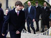 Prince Edward and Sophie's son James, Earl of Wessex, 18, is given prominent role at Easter Sunday service as he beams alongside Kate and William during rare royal outing
