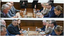 VUČIĆ ZAVRŠIO KONSULTACIJE: Predsednik razgovarao sa predstavnicima PUPS-a i Mi-glas iz naroda (FOTO)