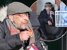Cheryl's estranged brother Andrew Tweedy is seen 'begging for money and living in a tent outside a supermarket'