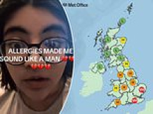 'Pollen bomb' warning as levels soar across the UK: Week-long red alert issued by the Met Office - as hay fever sufferers flock to social media with their symptoms