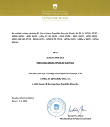 Predsednica republike za petek sklicala ustanovno sejo DZ-ja