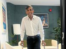 Rishi Sunak posts photo of himself on crutches after 'showing off to his daughters' while skiing over Easter holidays
