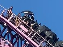 Movie World rollercoaster suddenly STOPS mid-ride as passengers are left stranded on the track ten metres above ground
