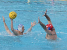 Zgodovinska tekma slovenskih vaterpolistov, strelski šov v prvem polčasu proti Nemčiji