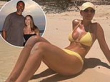 Bikini-clad Kate Ferdinand says Maldives break has been a 'nervous system reset' after fleeing Dubai for stays in London and Portugal with husband Rio and their kids