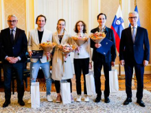 Matjaž Han sprejel dobitnike odličij na zimskih OI v Italiji