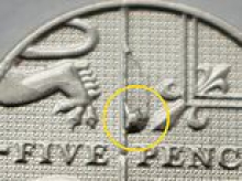 'Rare' 5p coin sells for 100 times its value thanks to unusual production error - so do YOU have one in your wallet?