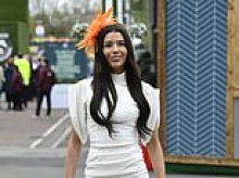 We're singin' in the rain! Glamorous Aintree revellers dodge the drops in skimpy skirts at the Grand National Festival - as Princess Anne brings a touch of elegance