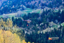 Hilfe aus der Luft: Schon wieder brannte es in einem Kärntner Wald