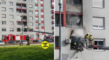 VIDEO Buknuo je požar na balkonu stana u Zagrebu!