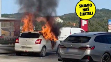 DRAMATIČNA SNIMKA Auto je potpuno izgorio u Veloj Luci!