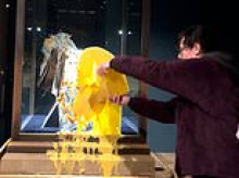 Eight activists charged with criminal damage after 'throwing crumble and custard at the crown jewels at the Tower of London and pouring manure on the floor at The Ritz'