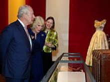 King Charles and Queen Camilla arrive for fashion exhibition to honour Elizabeth II's 100th birthday