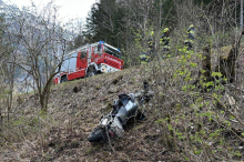 Schwerverletzter im Salzatal: Biker stürzte über Böschung