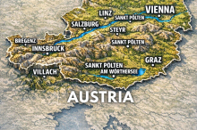 Fake News: Landkarte zeigt St. Pölten in Kärnten und Villach in Südtirol