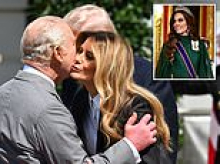 Melania's heartfelt farewell message to Kate revealed as Trump sends King Charles and Queen Camilla back to the UK with an 'invitation'