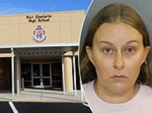 Married school teacher, 37, 'lured 17-year-old student to classroom for desk sex after sending raunchy texts saying she wore dress with nothing under it'