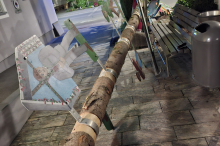 Maibaum in Mooskirchen von Unbekannten mutwillig umgeschnitten