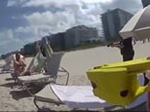 They were enjoying sunbathing at the beach until a fight over beach chair led to man pulling a DRILL on Florida sunseekers