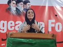 Apprentice star faces counter terror probe after sharing video of her addressing pro-regime rally in Iran where crowd waved Hezbollah flags