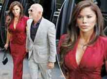 Lauren Sanchez is red hot in low-cut dress while she and Jeff Bezos arrive for Anna Wintour's pre-Met Gala party