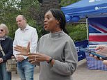 'We do not want the 1930s repeated again': Moment Kemi Badenoch takes down heckler over rising antisemitism in Britain