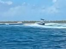 Diving boat horror as tourist loses a leg and another is seriously hurt when skipper is knocked overboard and unmanned vessel speeds over group